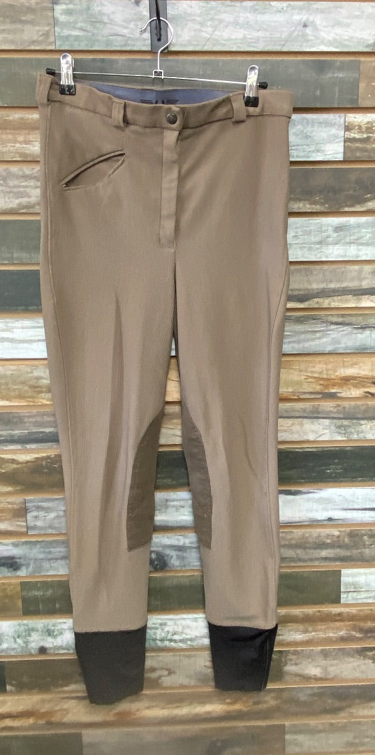USED Tuffrider Knee Patch Breeches 32 Dark Tan