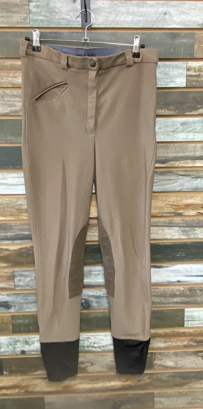USED Tuffrider Knee Patch Breeches 32 Dark Tan