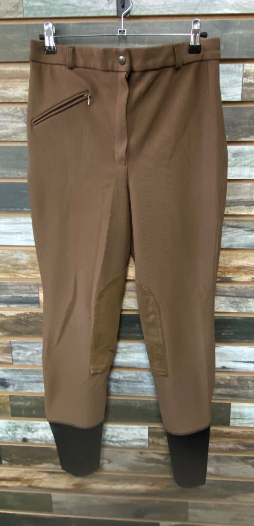 USED Tuffrider Knee Patch Breeches 32 Brown