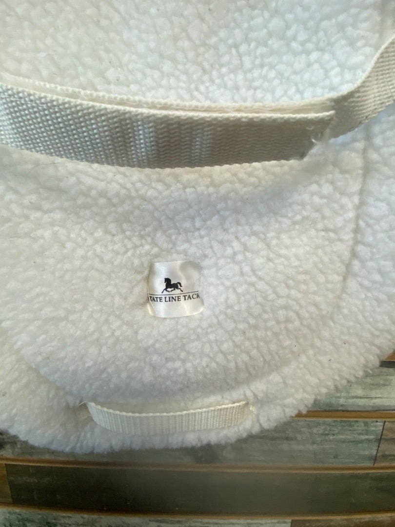 USED Stateline Tack English Fleece Pad  White