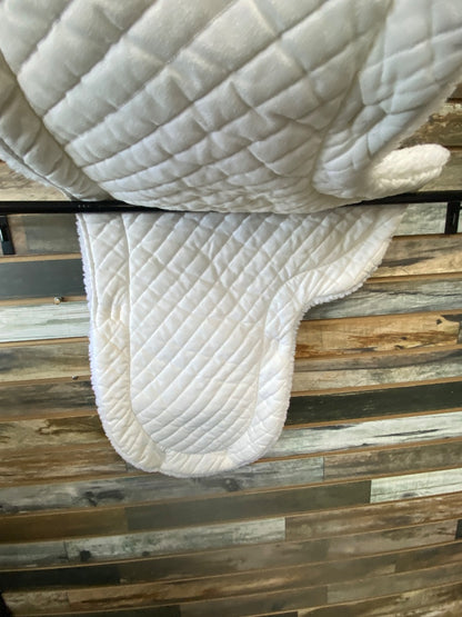 USED Stateline Tack English Fleece Pad  White