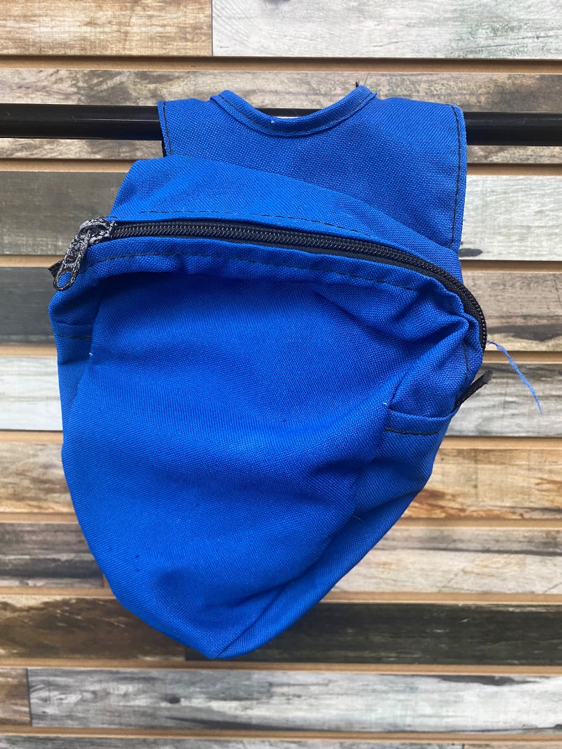 USED blue horn Saddle Bag