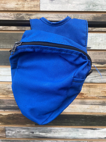 USED blue horn Saddle Bag