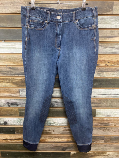 USED Ariat Ladies English Breeches 34R Denim