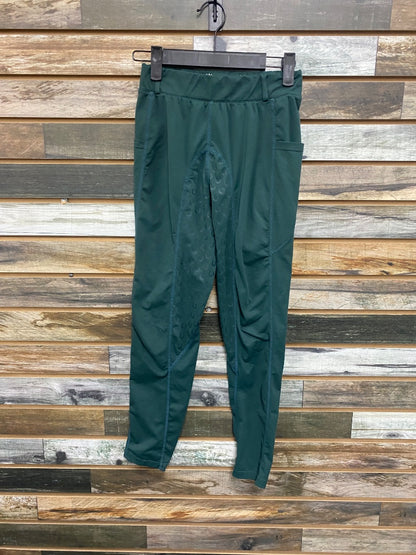 USED Fits T4 Ladies English Riding Tights Small Hunter Green