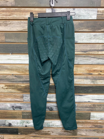 USED Fits T4 Ladies English Riding Tights Small Hunter Green