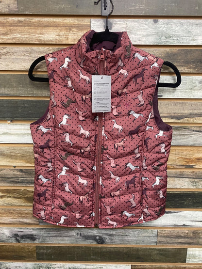 USED Ariat Youth Reversable Vest Youth XL Mulberry