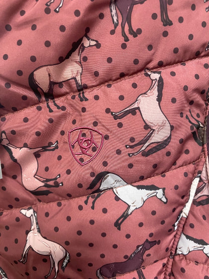 USED Ariat Youth Reversable Vest Youth XL Mulberry