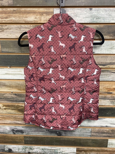 USED Ariat Youth Reversable Vest Youth XL Mulberry