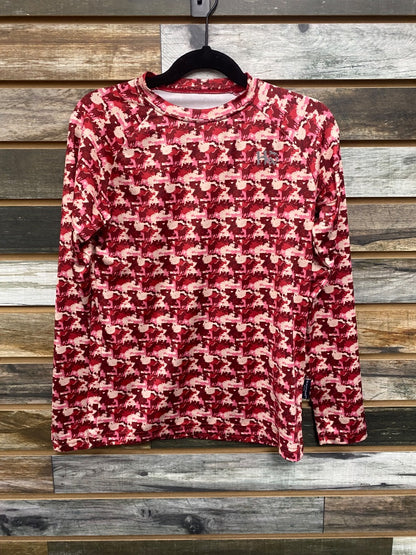 USED Horseware Ireland Youth Longsleeve Riding Top 7/8 Red/Pink