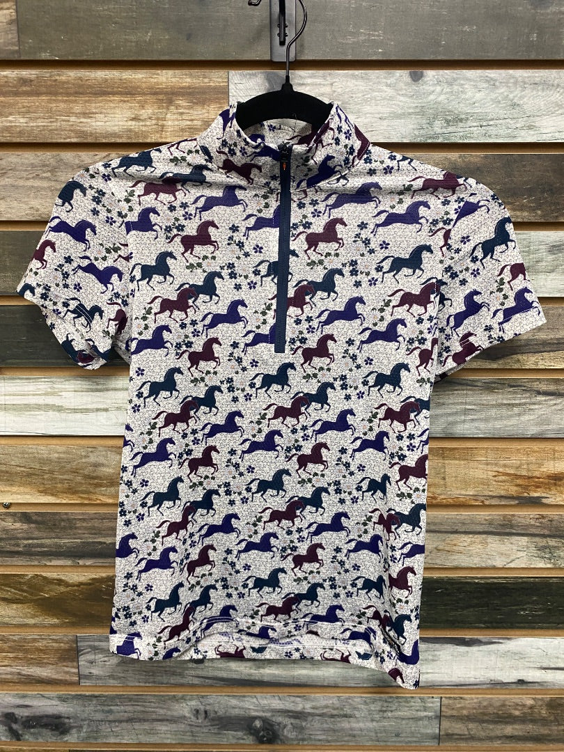 USED Kerrits Youth English Riding tops Medium Horses Running