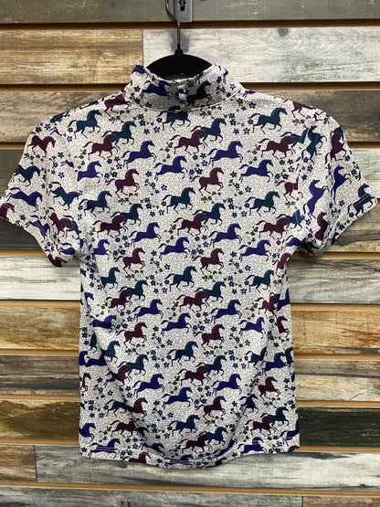 USED Kerrits Youth English Riding tops Medium Horses Running