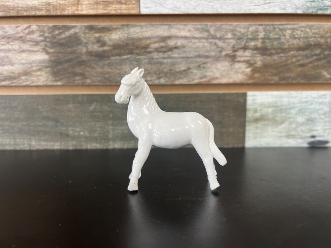 USED  Vintage Porcelain Horse Figurine  White