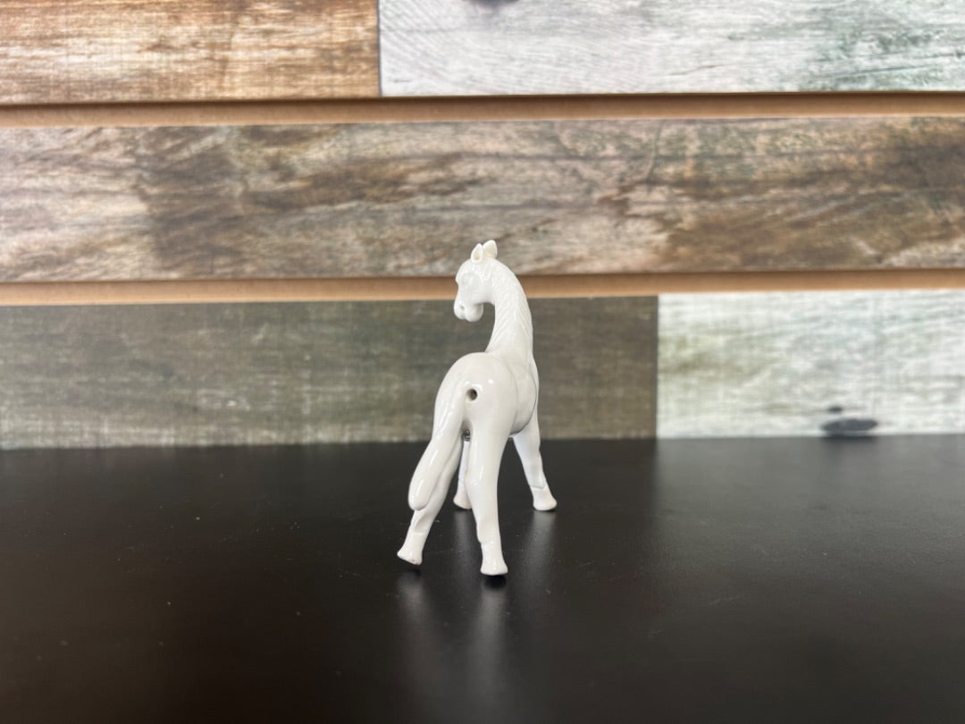 USED  Vintage Porcelain Horse Figurine  White