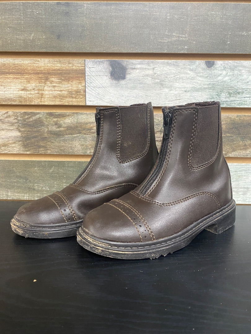 USED Tuffrider Youth Paddock Boots 13 Brown