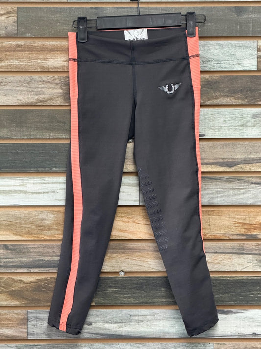 USED Tuffrider Youth English Breeches  Peach/Grey