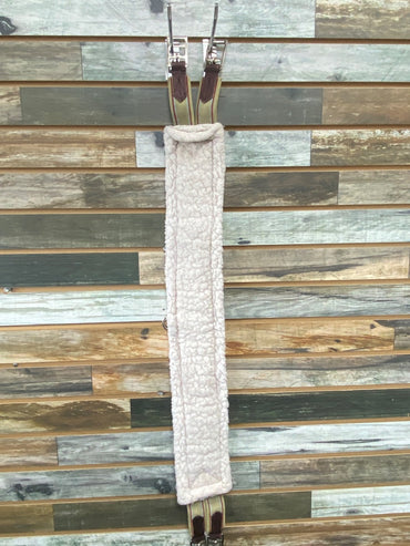 USED No Brand Fleece English Girth 42" White