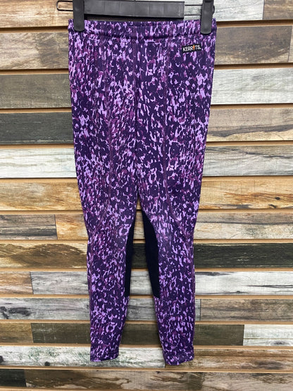 USED Kerrits Youth Kneepatch Riding Tights Medium Purple Camo