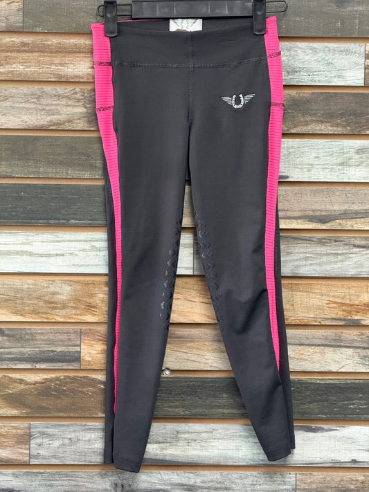 USED Tuffrider Youth English Breeches XS-S pink/black