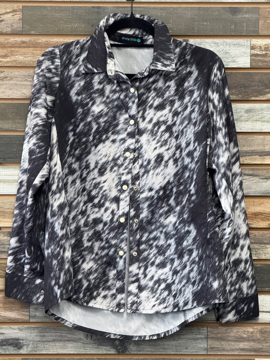 USED Steerling Kreek Ladies Western Top Medium Cow Hide