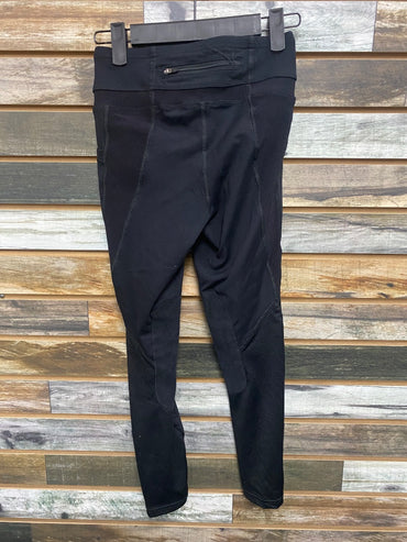 USED Irideon Youth Kneepatch Riding Tights Medium Black