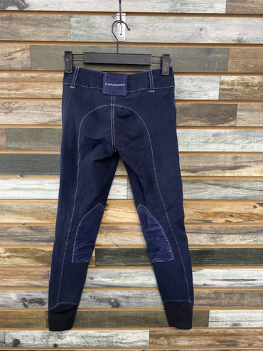 USED Equine Couture Youth English Breeches 12 Navy