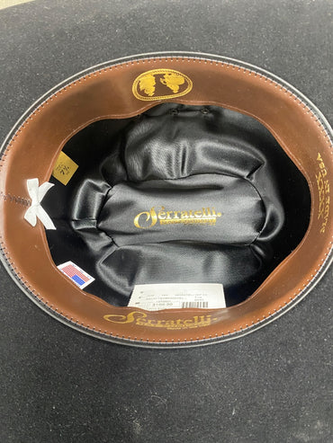USED Serratelli Hat Co 4x Felt Hat 7 1/4 Black