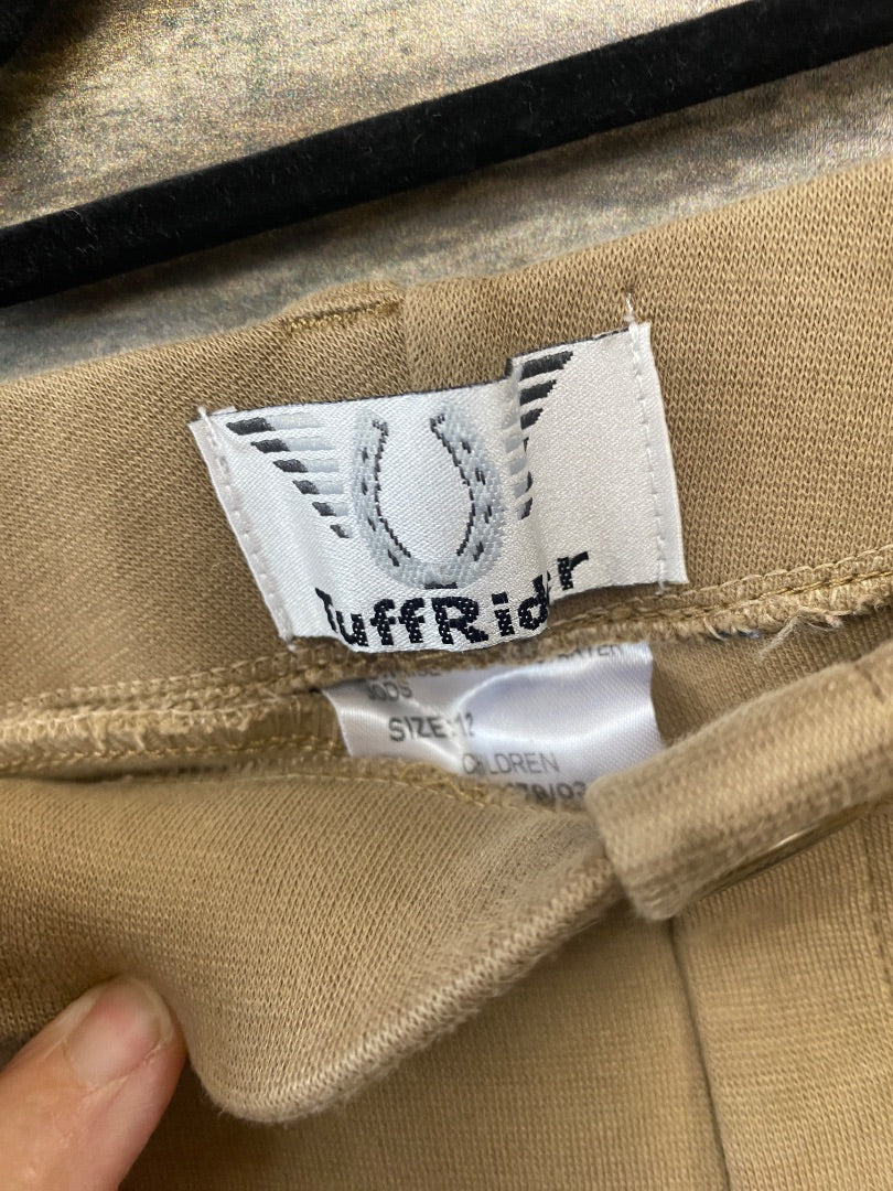 USED Tuffrider Knee Patch Breeches 12 Tan