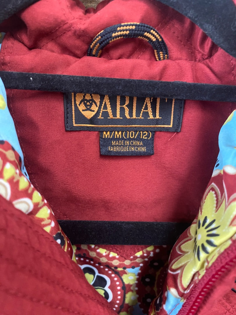 USED Youth Ariat Floral and Maroon