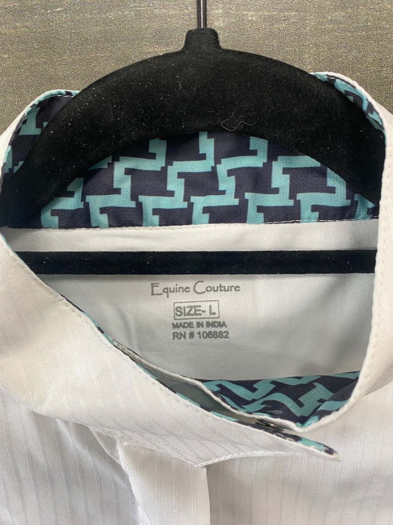 USED NWT Equine Couture Ladies English Show Shirt Large White
