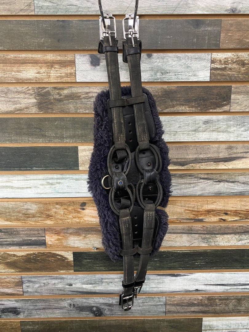 USED Stubben Dressage Stretch Leather Girth 70” Black/Black