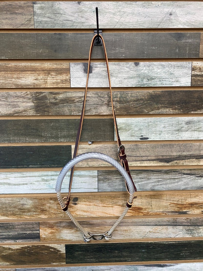 USED Martin Saddlery Rope Tiedown With Rubber Covered Nose Horse Brown/Cream