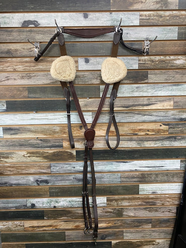 USED Henri De Rivel 5 Point Breastplate Horse Dark OIl