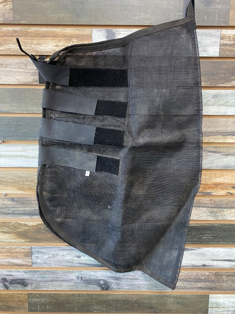 USED Golden Horseshoe Equestrian Neck Cover Nylon Mesh Horse Black