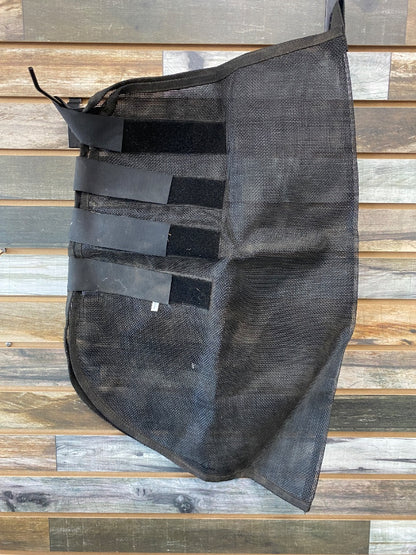 USED Golden Horseshoe Equestrian Neck Cover Nylon Mesh Horse Black