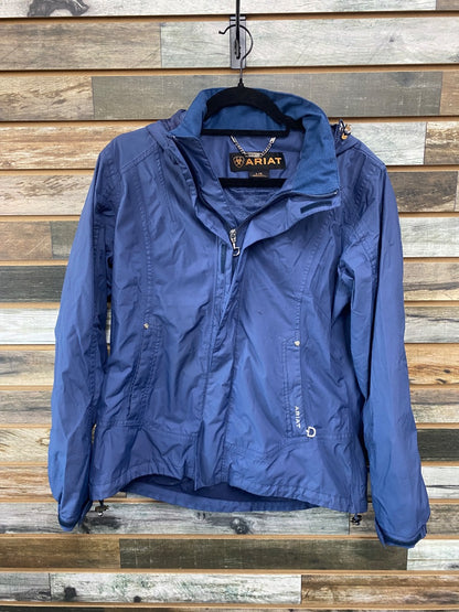 USED Ariat Rain Jacket w/ Detach a Hood Large Blue