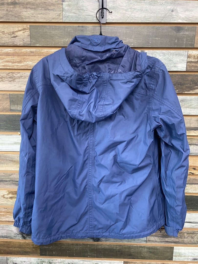 USED Ariat Rain Jacket w/ Detach a Hood Large Blue