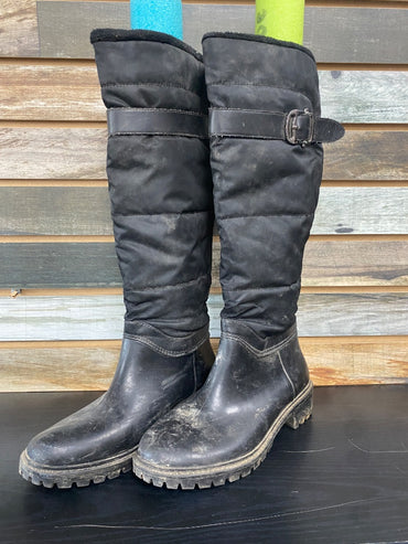 USED Storm Fleece Lined Tall Boots 7M Black