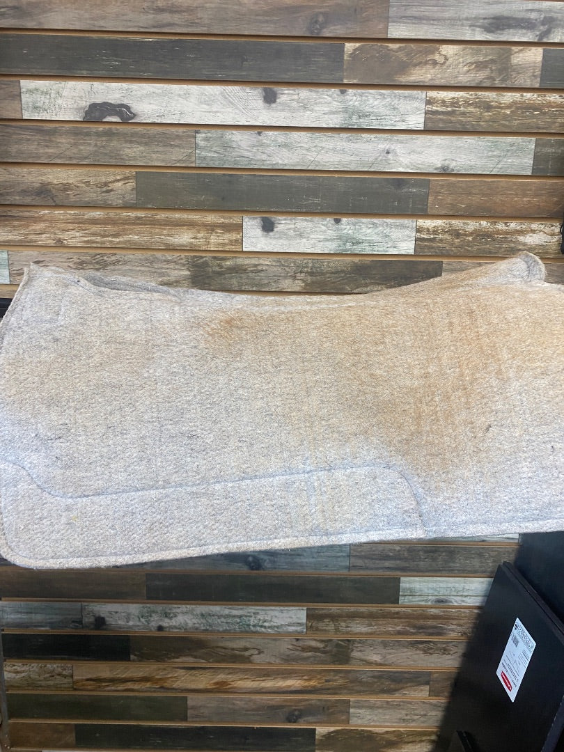 USED No Brand Wool Western Saddle Pad Horse Gray