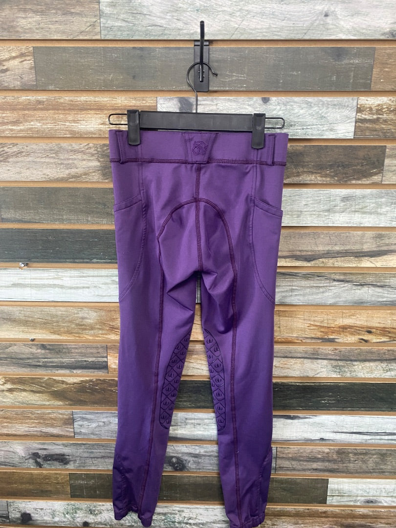 USED Ovation Youth English Riding Tights XL Purple