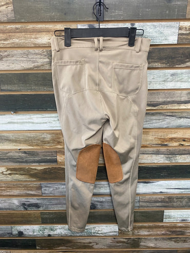 USED Beroy Youth Riding Tights 12/L Tan