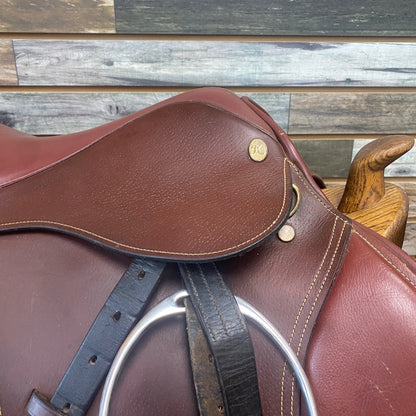 USED Kincade Jump Saddle 16 1/2" Red