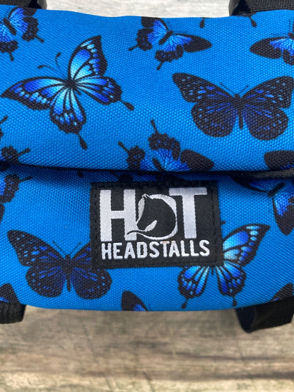 USED Hot Headstalls Saddle Horn Pouch – Blue Butterfly Design
