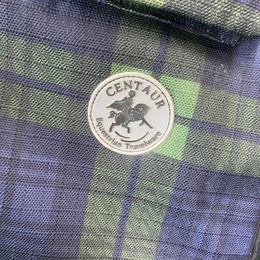 USED Centaur Blue Plaid Boot Luggage Case  Blue Plaid