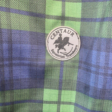 USED Centaur Blue Plaid Bridle Bag