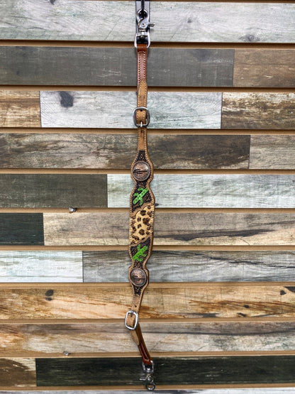 USED Showman Leopard & Cactus Leather Wither Strap  Leopard