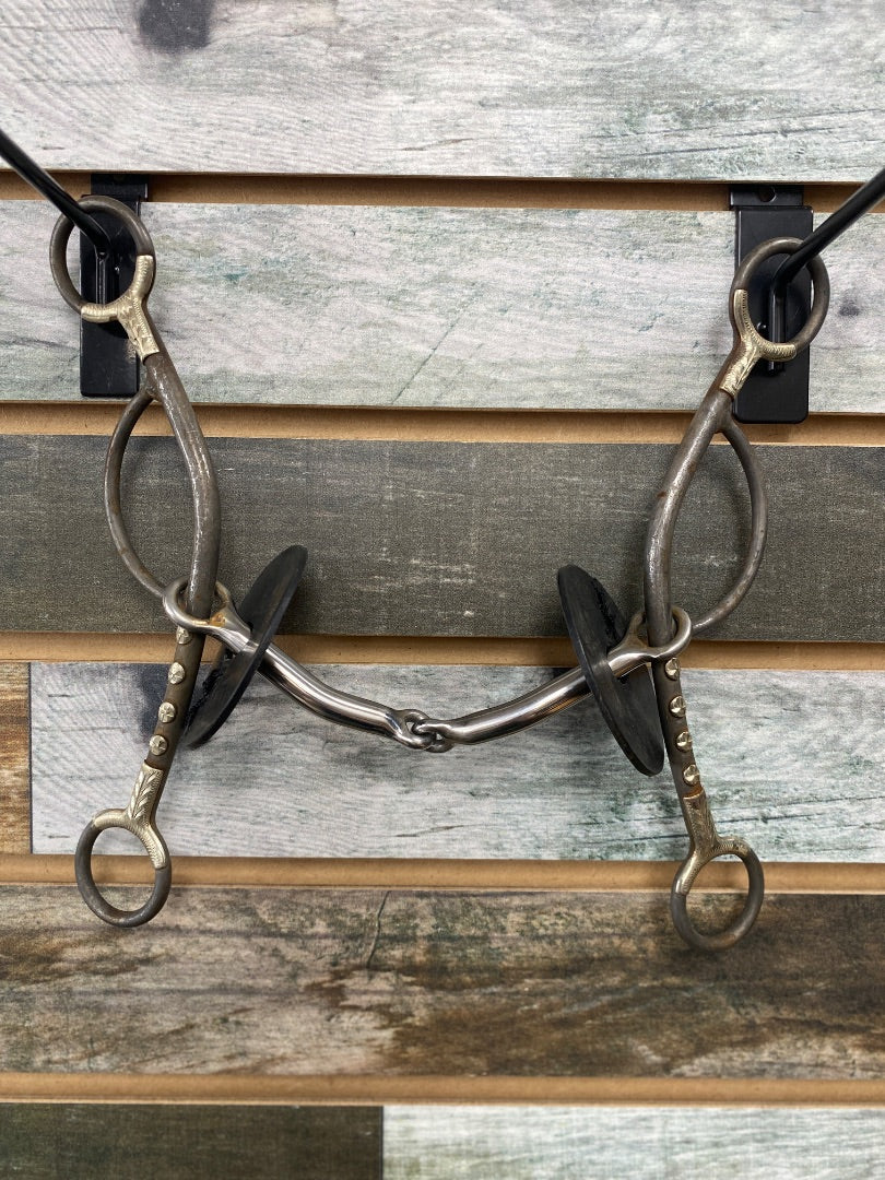 USED Josey Mitchell Long Shank Smooth Snaffle Bit – 5.5” Mouthpiece