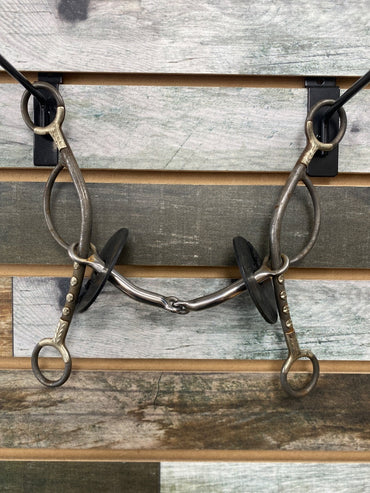 USED Josey Mitchell Long Shank Smooth Snaffle Bit – 5.5” Mouthpiece