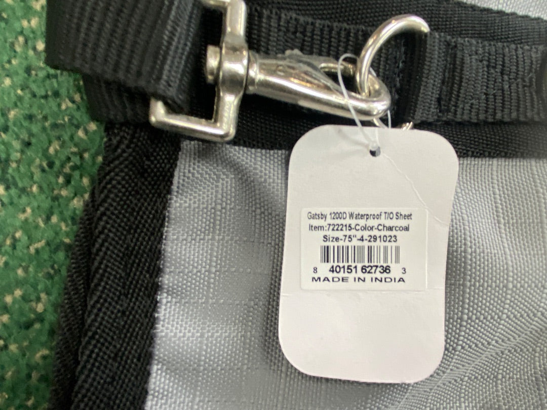 USED Gatsby 1200D Waterproof Turnout Sheet 75" Grey