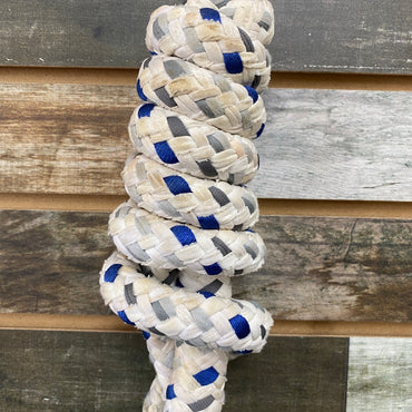 USED No Brand Leadrope  White with Blue/Gray Spots